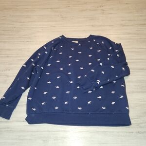 Ivory Ella Sweatshirt Women's Navy Size Medium C3